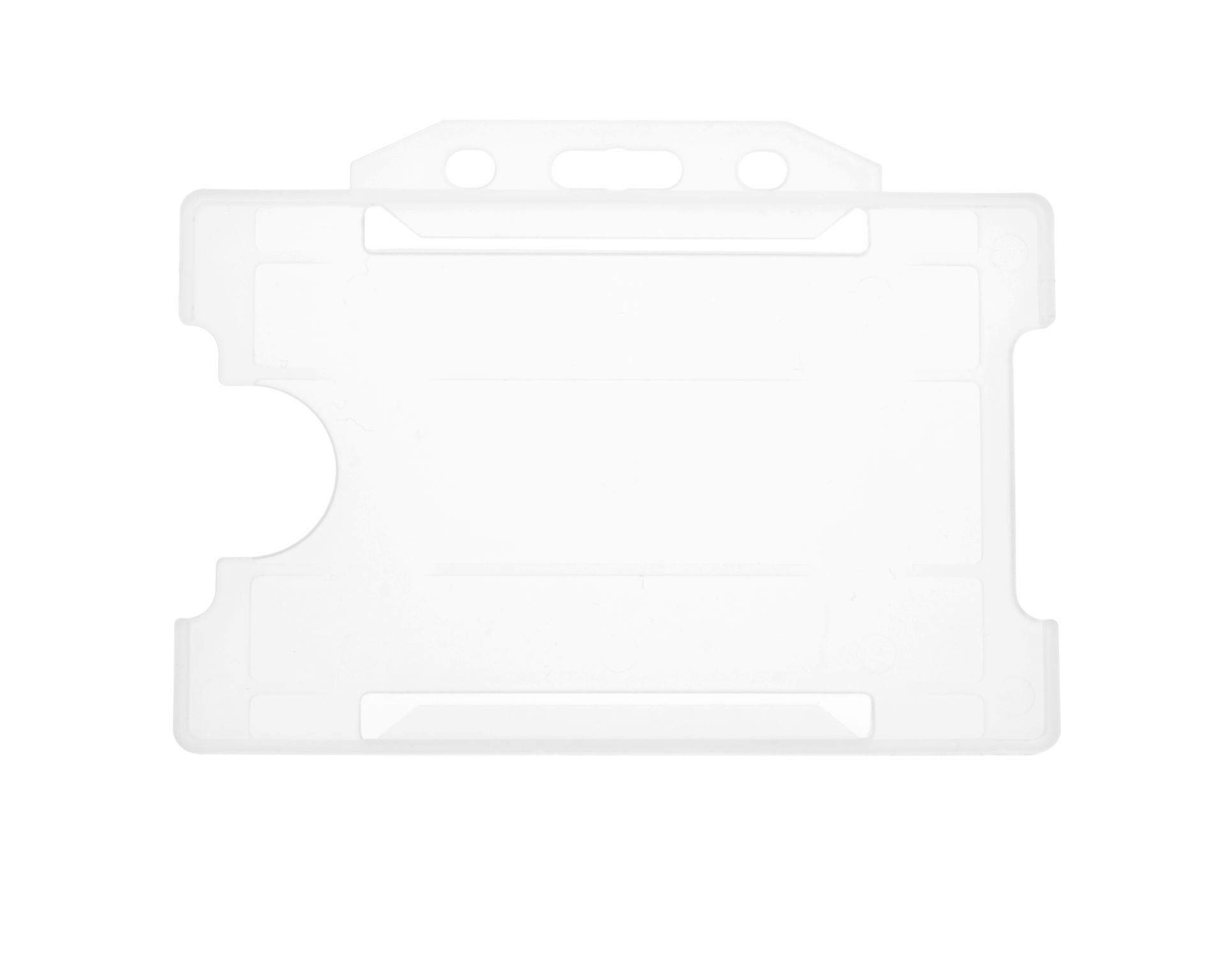 ALG ID Cards® Clear Single Sided Rigid ID Identity Card Pass Badge Holder (Landscape) (86mm x 54mm CR80)