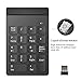 UPWADE Wireless Numeric Keypad, 2.4G 18-Key USB Financial Numpad for Laptop Tablet Desktop PC Computer