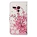 2014 New Wallet Pu Leather Magnetic Flip Hard Case Cover Stand for Motorola Moto G (White Peach)