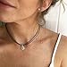 Barogirl Sun Choker Necklace String Bohemian Charm Layered Necklaces for Women and Girls (Black)