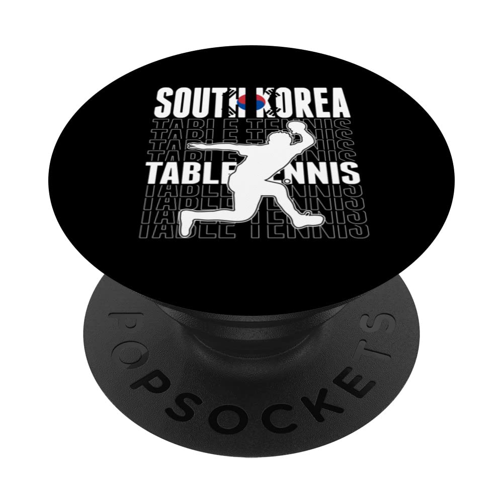 Proud South Korea Table Tennis Lover Jersey Korean Ping Pong PopSockets Swappable PopGrip