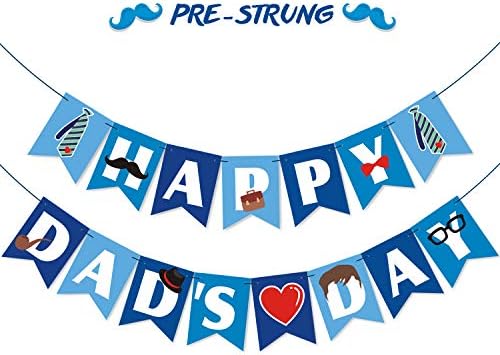 Happy Dads Day Banner Pre Strung Fathers Day Party Decorations