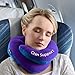 BCOZZY Travel Neck Pillow for Airplane– Patented Double Support for Head, Neck, and Chin. Best for Long Flights, Plane Sleeping, and Car Rides. Adjustable Size. Washable. Carry Bag. Large, Purple
