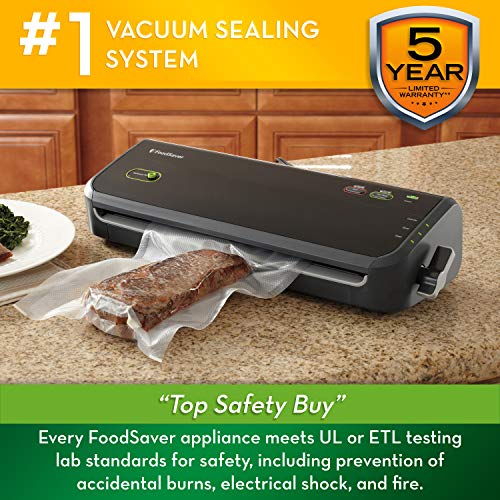 FoodSaver Vacuum Sealer Machine with Starter Vacuum Seal Bags & Rolls