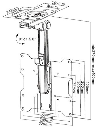 Impact Mounts Folding Ceiling Tv Mount Bracket Lcd Led Great For