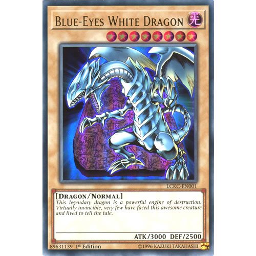 LCKC-EN001 1st Ed Blue-Eyes White Dragon (Alternate Art 2) Ultra Rare Card Legendary Collection Kaiba Mega Pack Yu-Gi-Oh Single Card