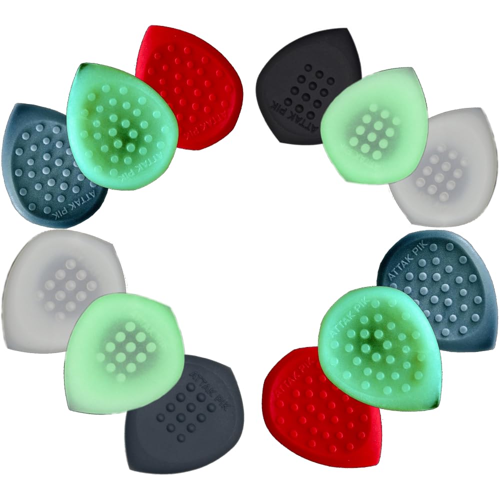 Acoustik Attak Stealths VARIETY 12 PACK | Beveled Precision Guitar Picks | Durable & Ergonomic