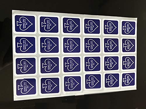 Enjoyer Playing Cards Case Seal Sticker Magic Trick Poker Cards Magic Props Magician Accessories,5 Sheets/L (Blue)