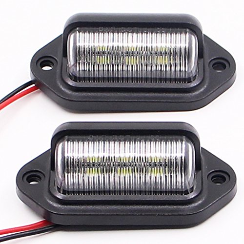 Paision 24v Dc Truck Trailer Rv LED Number License Plate Light Courtesy Door Lamp Pack of 2