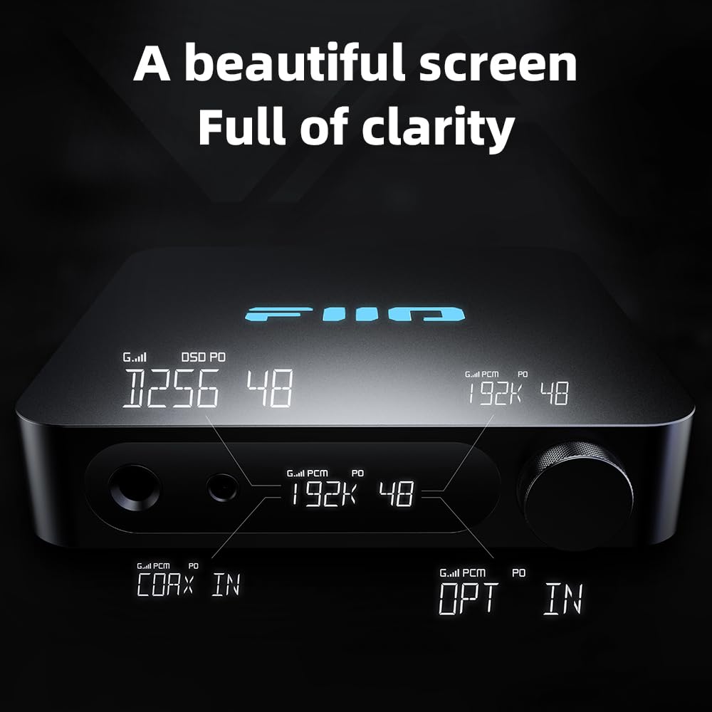 FiiO K11 Desktop 1400W Power Balanced Headphone DAC & Amplifier 384kHz/24Bit DSD256 for Home Audio/PC 6.35mm/4.4mm/RCA/Coaxial/Optical (Black)