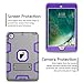 TOPSKY Compatible with Built-in Kick Stand 3 Layers Armor Case for iPad Mini,Mini 2 and Mini 3 Bundle Grey/Purple
