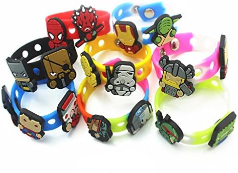 26pcs star wars &amp; Super hero（18 Shoe Charms + 8 Bracelet） &amp; Wristband Toys Party Gifts