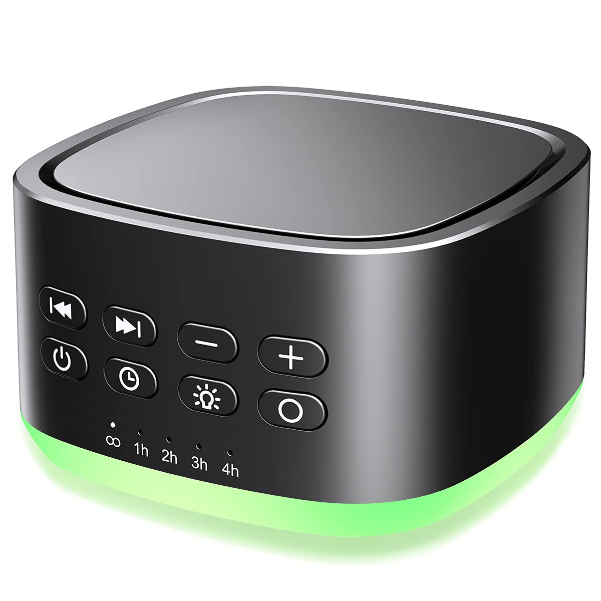 Magicteam White Noise Machine 10 Colors Lights and 25 Soothing Sounds Sleep Sound Machine with 5 Timers with Memory Feature Portable Sound Machine for Baby Adults. (Black N)