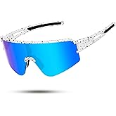 SPOSUNE Polarized Cycling Glasses for Men Women, UV400 Protection Sports Sunglasses for Baseball Running Fishing Riding