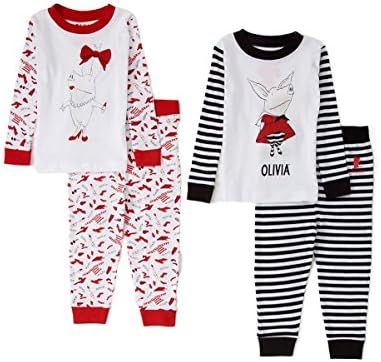 Olivia The Pig Baby Girls 4-Piece Fashion Cotton Pajama Set