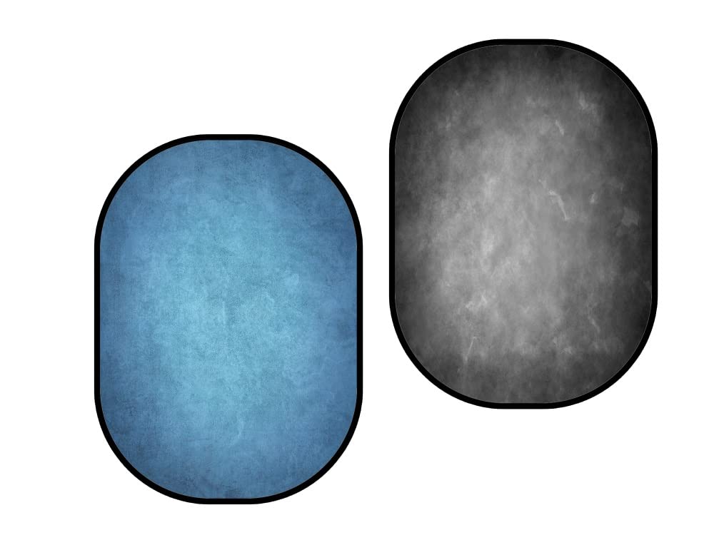 Photo 1 of Kate Collapsible Backdrop Pop Up Photo Backdrops Grey Blue Folded Background for Portrait Photography, for Video, for Live Stream, 5x6.5ft