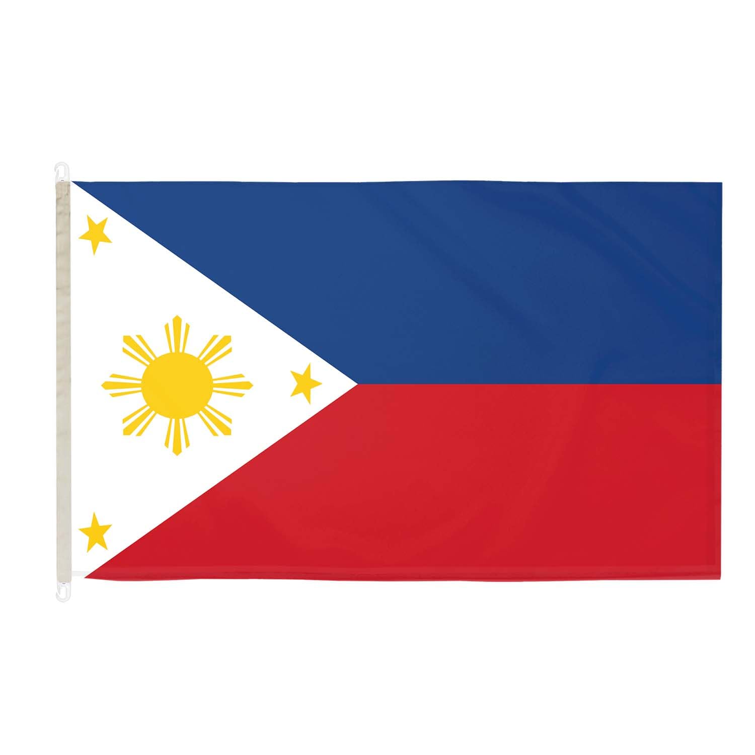 DuraFlag Philippines 5ft x 3ft with Clips/Hooks - Premium Quality 5x3 Flags