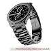Gear Sport/Gear S2 Classic Watch Band, Infiland Stainless Steel Metal Replacement Strap Wrist Band for Samsung Gear Sport SM-R600/ Gear S2 Classic SM-R732 & SM-R735 SmartWatch - Black