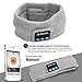 Repokevin Bluetooth Headband Headphones for Sport Running Yoga Wireless Stereo Sleep Headset with Mic Black for Man Woman Gift (Tgrey)
