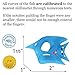 inTemenos Pencil Grip for Left Hand - Writing Tool Control Angle of Fingers - Blue Fish - Write-IT-Left (1728)
