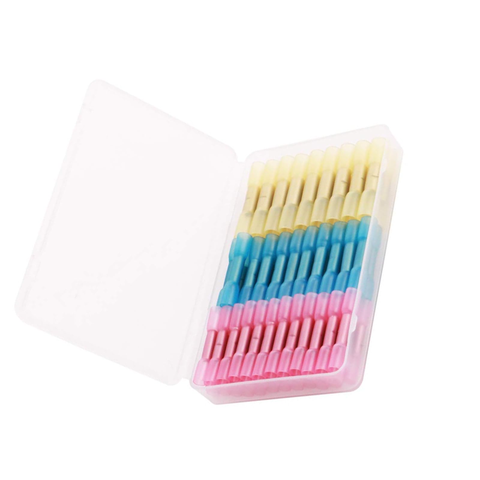 ALLVD 70個 防水形圧着スリーブ 熱収縮チューブ 絶縁圧着端子 熱収縮ワイヤコネクタ 配線コネクター 丈夫に接続 主に使用される 電工系、家電系、船、車、バイクの電装系 （40X赤/20X青/10Xイエロー） の商品画像