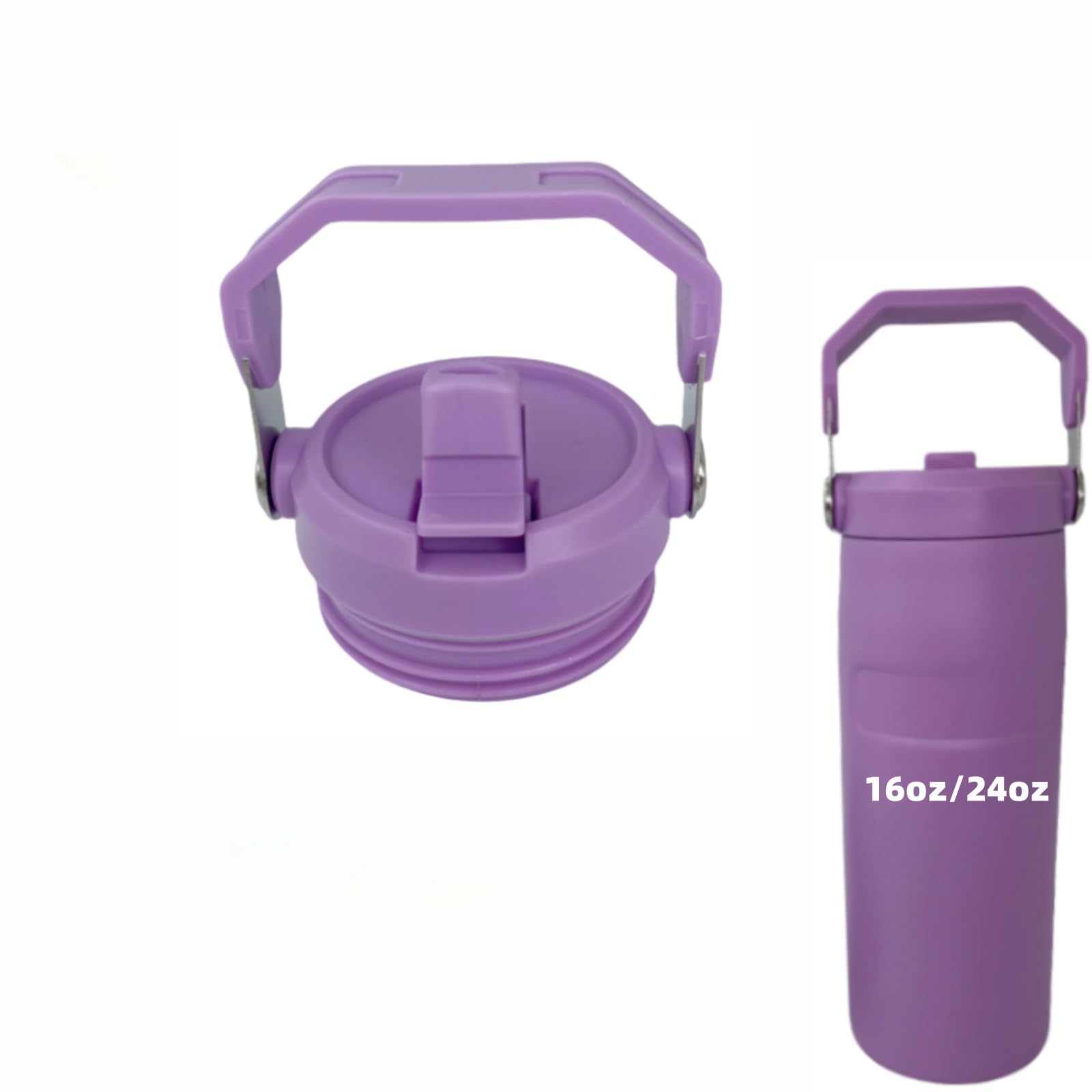 Photo 1 of 1PC Tumbler Lid Replacement Fit for Stanley IceFlow Flip Straw 2.0 Water Bottle 16OZ/24OZ(Only Fit for Stanley IceFlow Flip Straw 2.0 Water Bottle 24oz 16oz