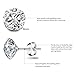 Stud Earrings Platinum Plated Sterling Silver Round Cut Cubic Zirconia 8mm 2.5 Carat Fashion Jewelry for Women & Girls's Ear Lobe with Gift Box