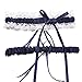 Women Wedding Bridal Legs Garter Set Lace Wedding Garters for Bride Navy Blue