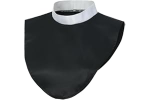 BLESSUME Clergy Shirt Dickey Collar Clerical Priest Shirt Collar Mini Shirt Front Adjust Neckline