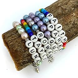 Beaded Name ID Bracelets, ID or custom Message