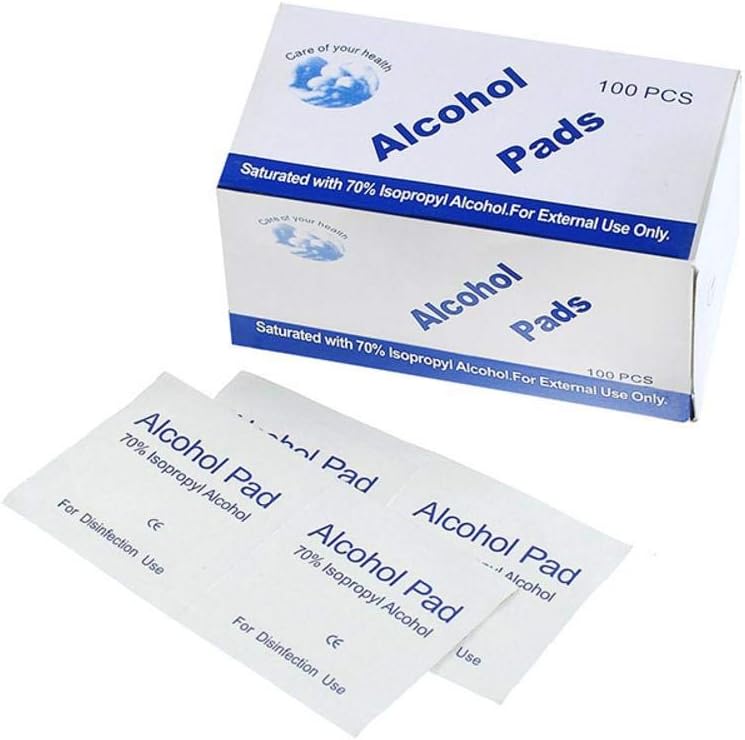 ZABB 100PCS Glasses Wipes Disinfection Cotton, Mobile Phone Screen Lens Cleaning Bag, Disinfection and Cleaning Disposable Wipes Wipes, Household Cleaning Wipes