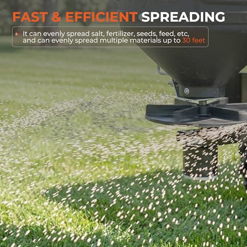 ATV All-Purpose Broadcast Spreader Fit for Seed Fertilizer Rock Salt Deer Feed photo 10