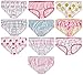 Trimfit Girls' 100% Cotton Tagless Colorful Hipsters 10-Pack, L (10-12)