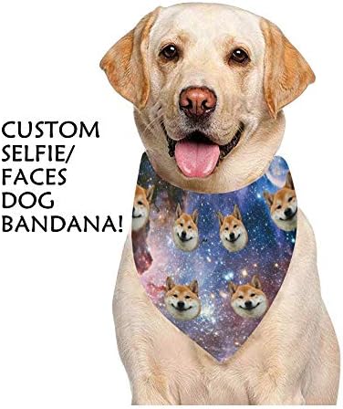 VEEVAN Dog Bandana Custom Face Bandana Funny Dog Bandana Personalised Dog Bandana Scarf Dog Gift for Dog Lover