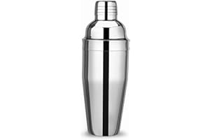 Cocktail Shaker with Strainer, 25oz Stainless Steel Drink Bar Shaker, Professional Martini Shaker Margarita Mixer for Home Ba