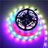 ALITOVE WS2812B Individually Addressable LED Strip 16.4ft 150 SMD 5050 RGB LED Pixel Flexible Light Non-waterproof Black PCB