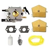 ANTO 503281504 Carburetor for Husqvarna 50 55 51 Chainsaw Walbro WT-170-1 WT-170 Carb with Gaskets Spark Plug Air Filter Fuel Filter