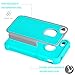 Tekcoo for iPhone 4S Case, Tekcoo iPhone 4 / 4G Cover, [Tmajor] Shock Absorbing Hybrid Best Impact Defender Rugged Slim Grip Bumper Cover Shell Plastic Outer & Rubber Silicone Inner [Gray/Turquoise]