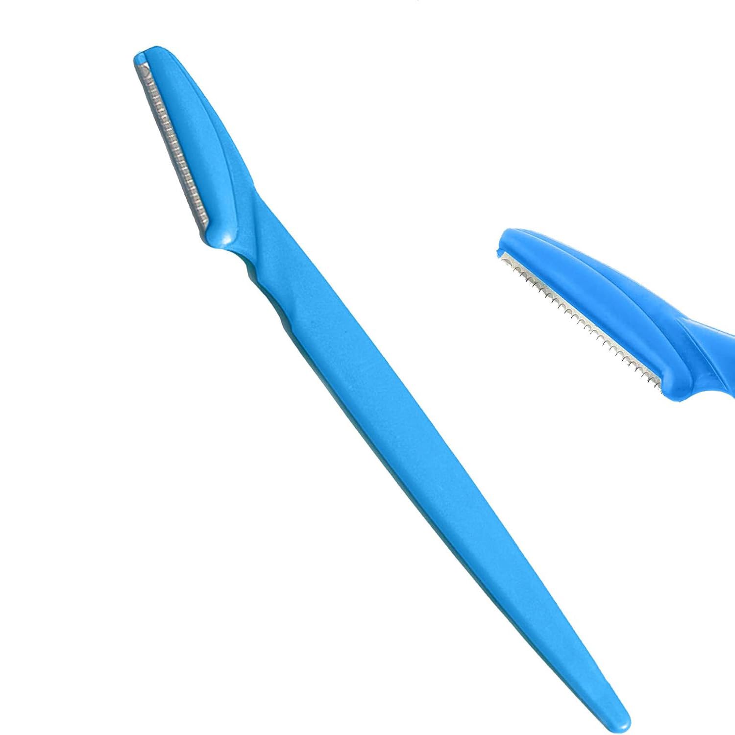 YNR Eyebrow Razors & Facial Hair Remover - Exfoliating Dermaplaning Tool for Women and Men, Shaver Trimmer & Face Razor | (Blue)