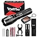 Relybo Tactical Rechargeable Flashlight Kit 1200 lumens, X800 CREE L2 LED Portable Military Emergency torch light, Zoomable Handheld waterproof flashlight set,5 Modes