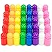 100 Assorted 30mm Jumbo Ball-Top Game Pawns in 8 Colors, About 12 Pawns Per Color by Brybelly