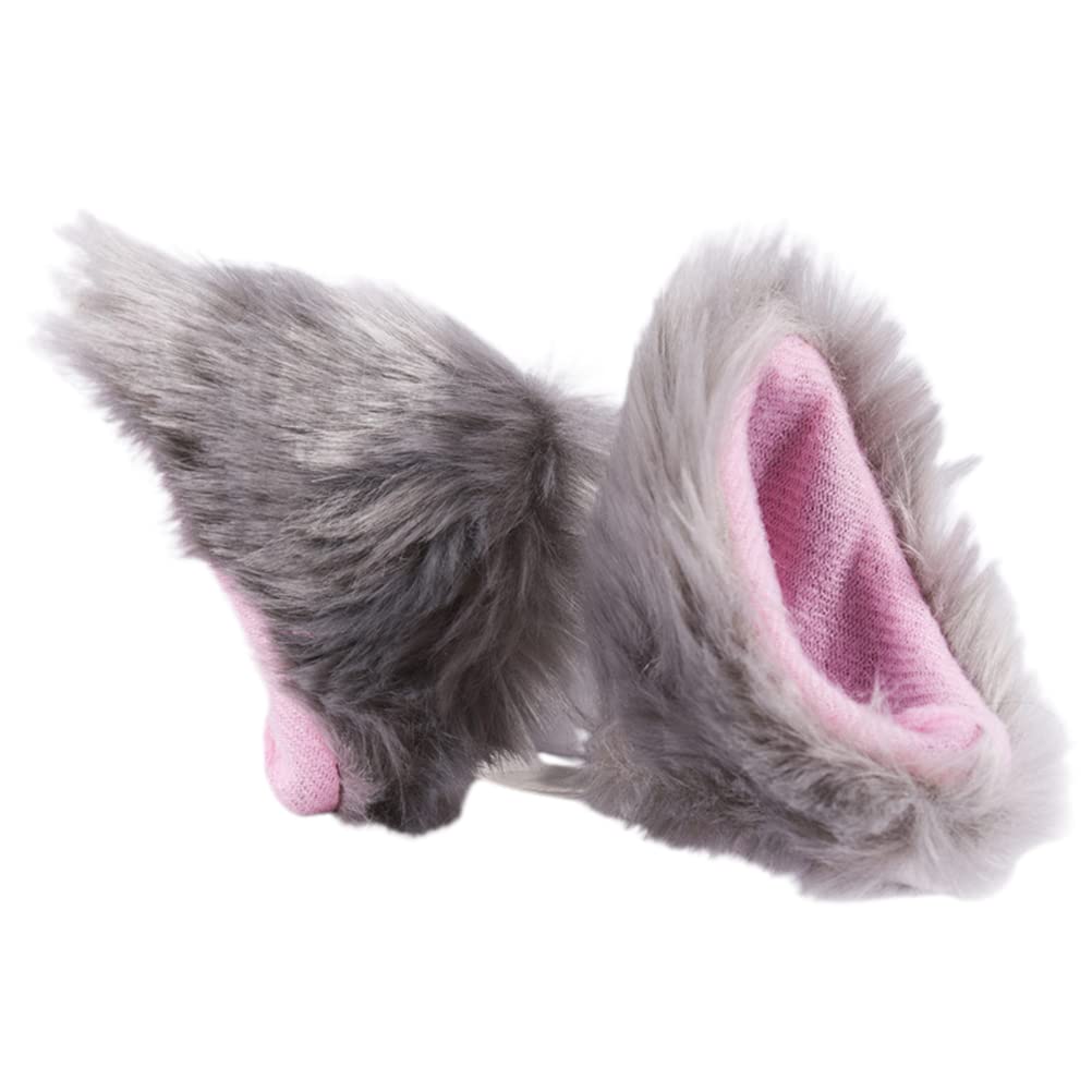 Tianbi 2Pcs Plush Cat Ears,Hair Clips Hairpins Headwear,Cute Helmet Accessories for Bicycle Helmet, Ski Motorcycle Helmet Snowboard Helmet (Helmet Not Included)