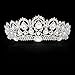 ANBALA Bridal Queen Tiara Crown, Luxury Bling Crystal Bridal Headband Prom Queen Pageant Princess Crown Hair Accessories for Women, Silver
