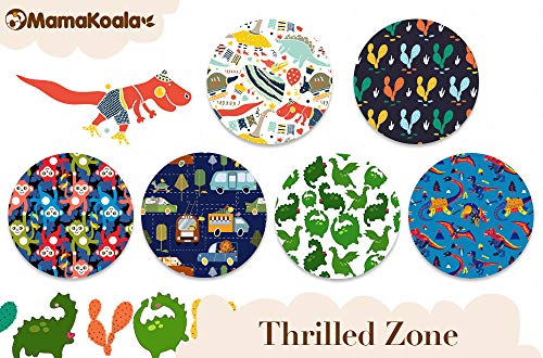Mama Koala One Size Baby Washable Reusable Pocket Cloth Diapers, 6 Pack with 6 One Size Microfiber Inserts (Thrilled Zone) - Thumbnail 3