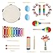 YISSVIC Kids Musical Instruments 12Pcs Toddler Musical Instruments Xylophone Tambourine Set Preschool Educational Toy with Carrying Bag