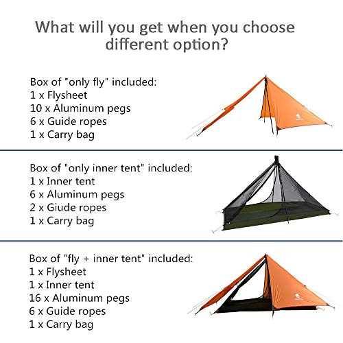 GEERTOP-1-person-3-season-20D-Ultralight-Backpacking-Tent-For-Camping-Hiking-Climbing-Pole-NOT-included-Orange-Inner-tent