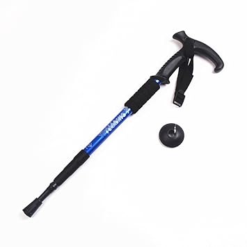 Teleskop Stoßdämpfung Aluminium Trekking Gehstock STICK tragbar Klettern Sticks