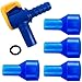 Bite Valve Replacement Mouthpiece (4-pack), Shutoff Valve, and Tube O-ring Kit for Hydration Bladder and Water Backpack Bladder Reservoir by Aquatic Way - Compatible with Most Brands