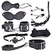 Sex Bondage Set, 8pcs Under Bed Bondage Kit Restraints Sex Toy Handcuffs Whip Fetish Couple Collar Ball