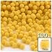 The Crafts Outlet 100-Piece Multi Purpose Pom Poms, Acrylic, 7mm/0.28-inch, Round, Neon Orange
